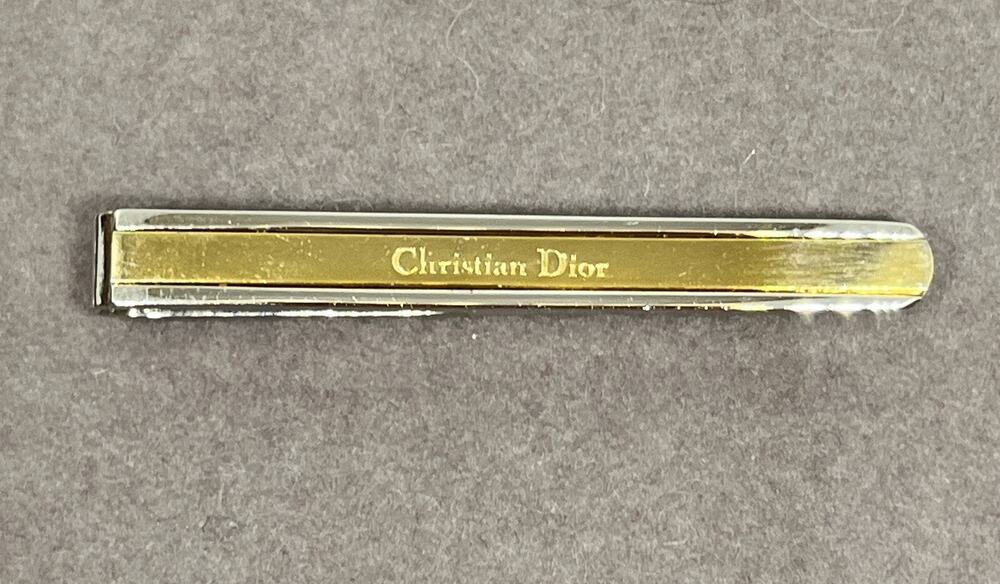 Vintage Christian Dior Sterling Silver Two Tone Golden Tie Back Pin *Read*